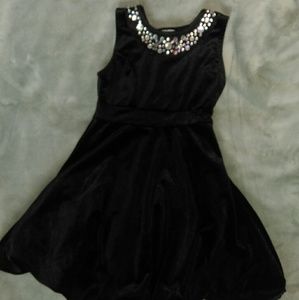 D-signed black velour dress XS 6